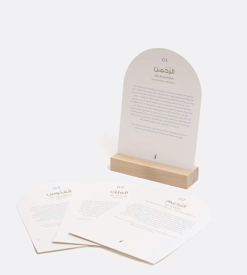 99 Names of Allah Desk Display Cards Gift Box