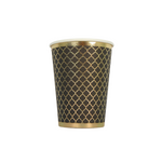 Load image into Gallery viewer, Moroccan Black and Gold Party Cups 10 pack

