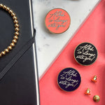 Load image into Gallery viewer, New Gold Plated Hard Enamel Pin Badge - Allah is Always With You | Available in Black, Navy, and Coral by Safar London
