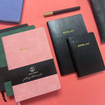 Load image into Gallery viewer, Bismillah Notebook Black Gold Embossed | Islamic Journal A5 A6 | Muslim Gift Eid Ramadan | PU Leather Notebook | Safar London
