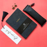 Load image into Gallery viewer, New A5 Gold foiled edge Personalised Note Books by Safar London
