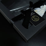 Load image into Gallery viewer, Uthman 4 Piece Gift set featuring Notebook, tasbih, pen and 3ml oud for brothers
