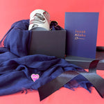 Load image into Gallery viewer, Al-Hub Calligraphy Mug, Hijab &amp; Hub Heart Pin Gift Set
