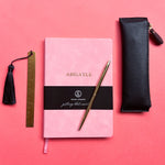 Load image into Gallery viewer, New A5 Gold foiled edge Personalised Note Books by Safar London
