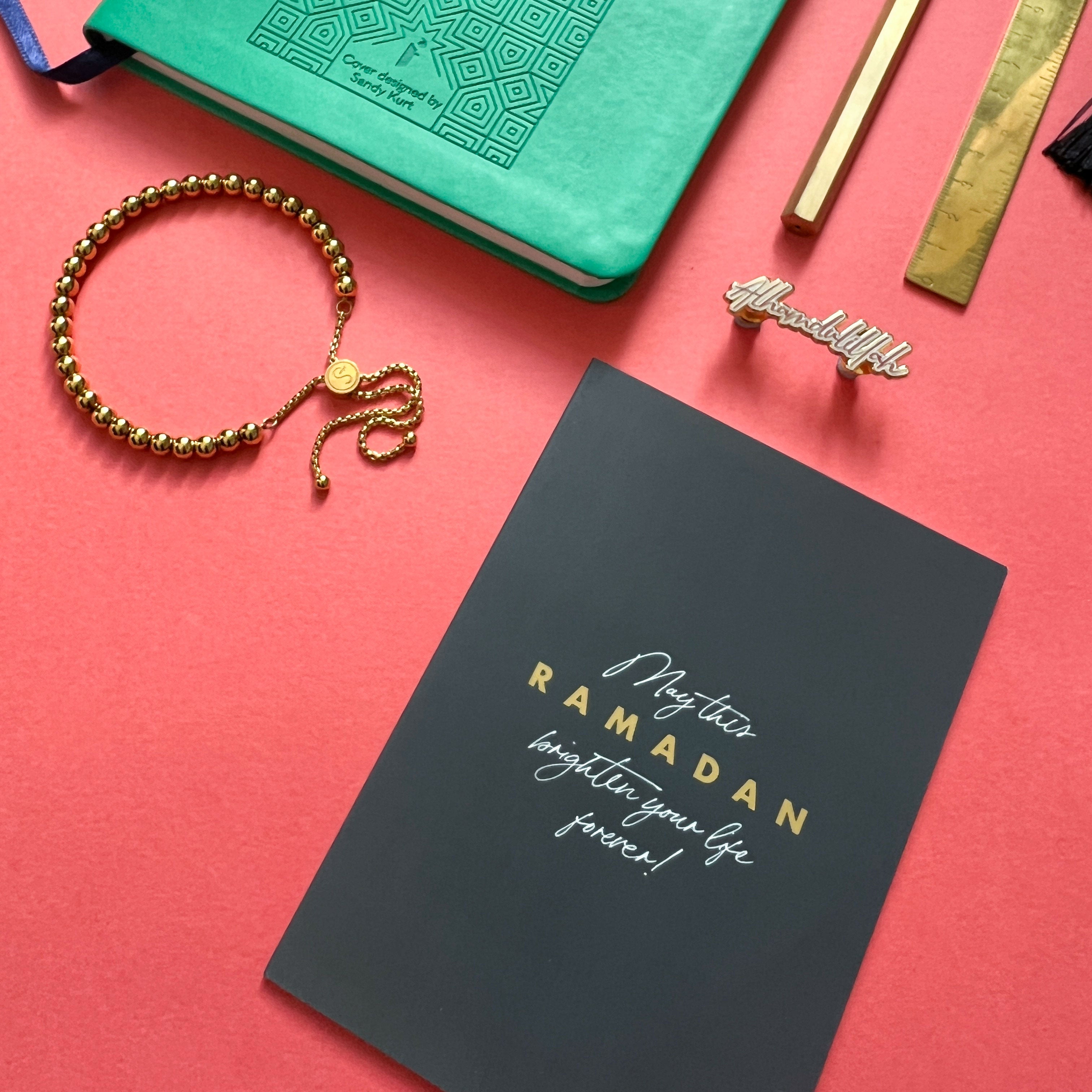 NEW Gold Foiled A6 Ramadan Grey Greeting Card