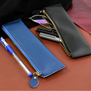 Stylish Faux Grain Leather Pencil Case