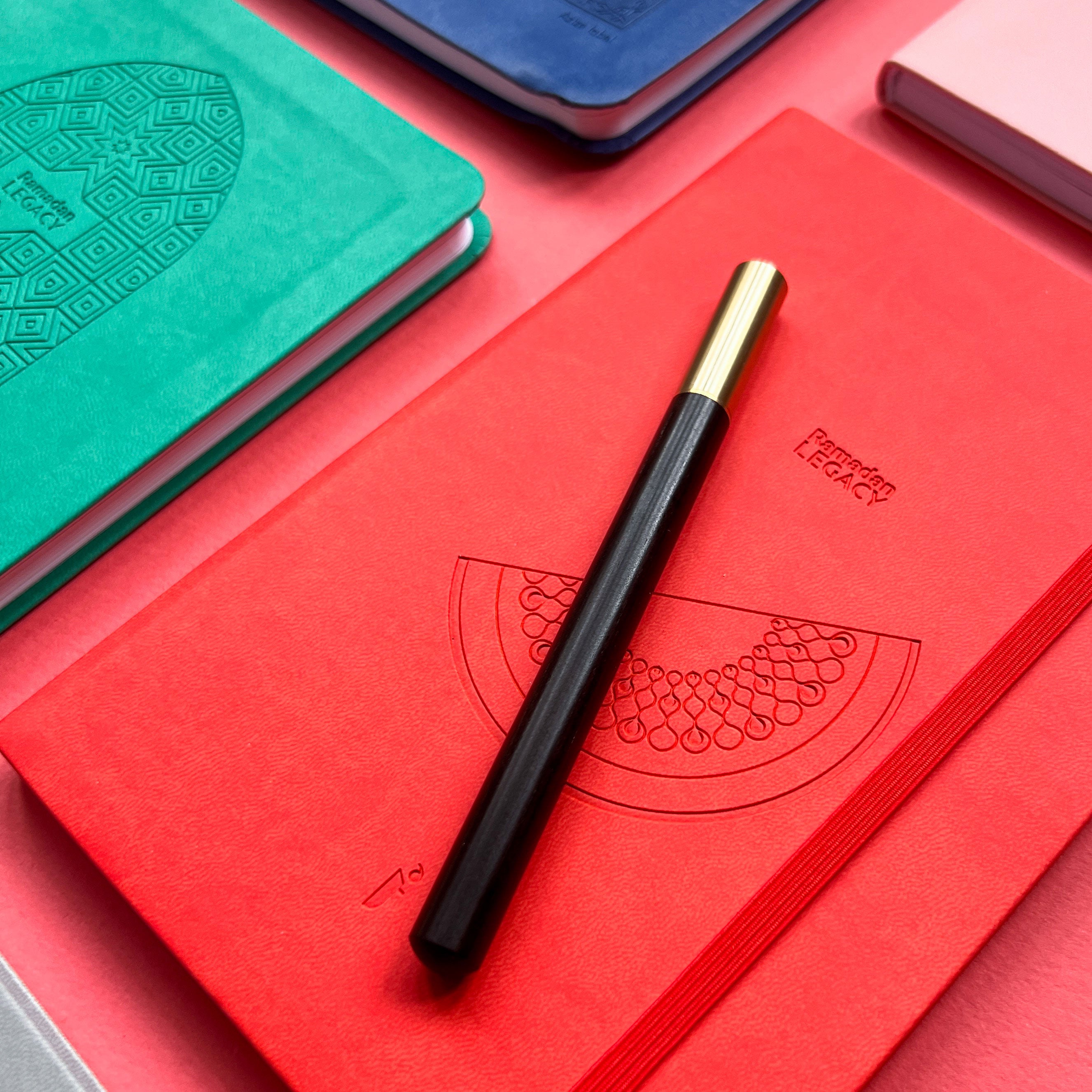 Handcrafted Ebony Black Wooden Pen with METAL Brass Cap • Luxury Rollerball Pen, Elegant Gift for Writers, Professionals & Stationery Lovers