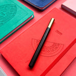 Load image into Gallery viewer, Handcrafted Ebony Black Wooden Pen with METAL Brass Cap • Luxury Rollerball Pen, Elegant Gift for Writers, Professionals &amp; Stationery Lovers
