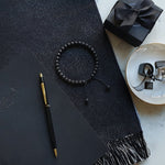 Load image into Gallery viewer, Black Lava Stone Bracelet 33 Bead Tasbih by Safar London
