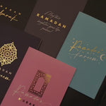 Load and play video in Gallery viewer, NEW Set of 5 Gold Foiled A6 Ramadan Cards
