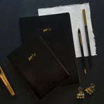 Load image into Gallery viewer, Personalised Arabic Name Gold Embossed Notebooks by Safar London
