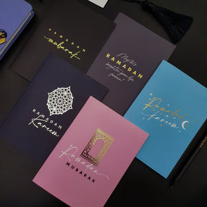 NEW Set of 5 Gold Foiled A6 Ramadan Cards