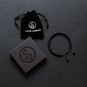 Black Gloss Bracelet 33 Bead Tasbih by Safar London