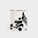 Load image into Gallery viewer, Ceramic pen pot with gold rim by Safar London
