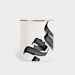 Load image into Gallery viewer, Ceramic pen pot with gold rim by Safar London
