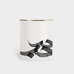 Load image into Gallery viewer, Ceramic pen pot with gold rim by Safar London
