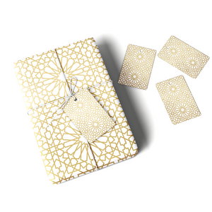 Geo Gold Gift Wrap & Tag