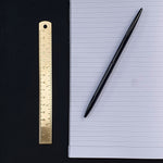 Load image into Gallery viewer, Gold metal ruler by Safar London
