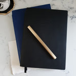 Load image into Gallery viewer, Alhamdulillah Embossed Black A5 Notebook by Safar London
