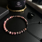 Load image into Gallery viewer, NEW 33 Bead Tasbih Bracelet Pink Rhodonite Stone by Safar London
