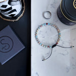Load image into Gallery viewer, NEW 33 Bead Tasbih Bracelet Blue Shoushan Stone by Safar London
