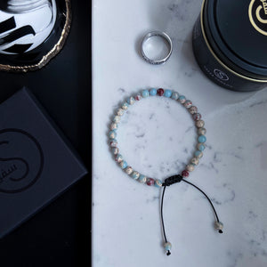 NEW 33 Bead Tasbih Bracelet Blue Shoushan Stone by Safar London