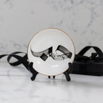 Load image into Gallery viewer, Hub Arabic Gold Rim Bone China 4&quot; Dish by Safar London
