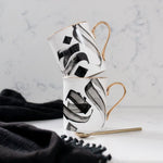 Load image into Gallery viewer, Set of 2 Porcelain Calligraphy Mugs
