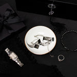 Load image into Gallery viewer, Hub Arabic Gold Rim Bone China 4&quot; Dish by Safar London
