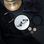 Load image into Gallery viewer, Hub Arabic Gold Rim Bone China 4&quot; Dish by Safar London
