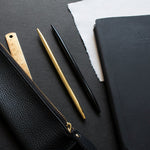 Load image into Gallery viewer, Black &amp; Gold Ballpoint Pens by Safar London
