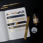 Load image into Gallery viewer, Gold foiled Washi Tapes 15mm x 5m or 10m Rolls By Safar London
