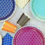Load image into Gallery viewer, Moroccan Black and Gold Party Cups 10 pack
