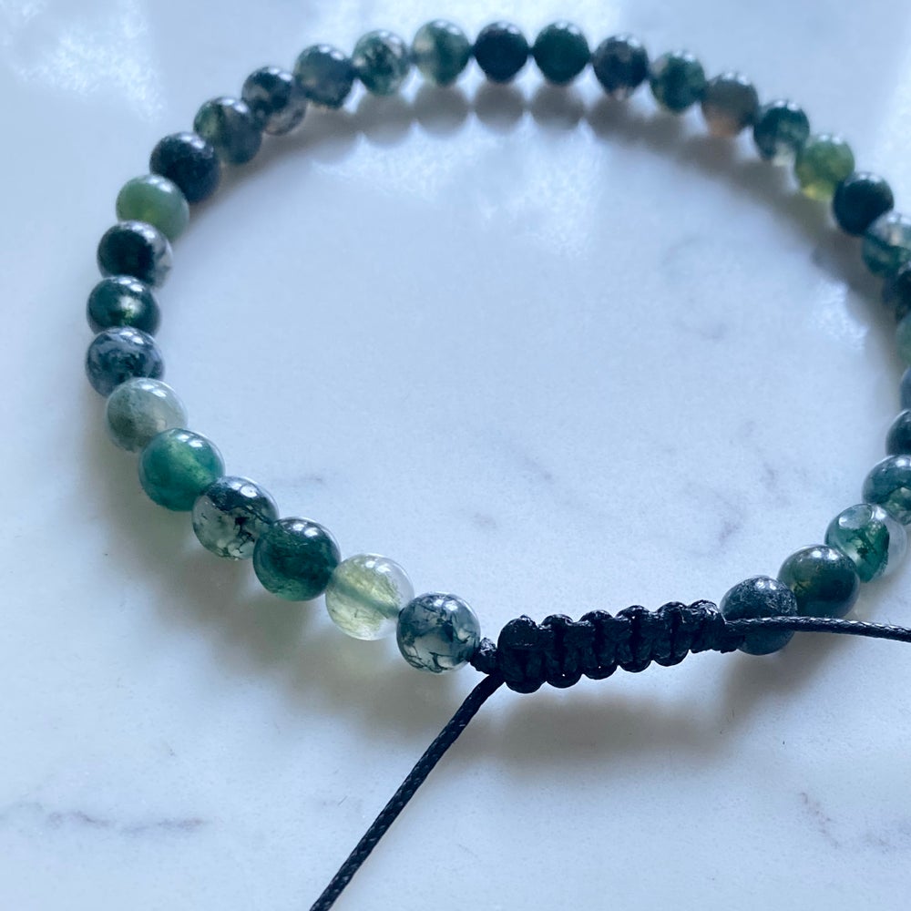 NEW 33 Bead Tasbih Bracelet Moss Green Agate Stone by Safar London
