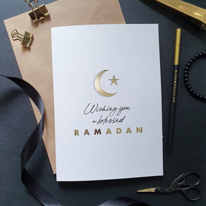 NEW A5 Gold Foiled  Eid and Ramadan Greeting Cards
