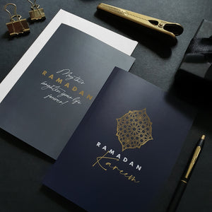 NEW Gold Foiled A6 Ramadan Grey Greeting Card