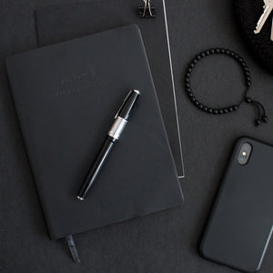 Alhamdulillah Embossed Black A5 Notebook by Safar London