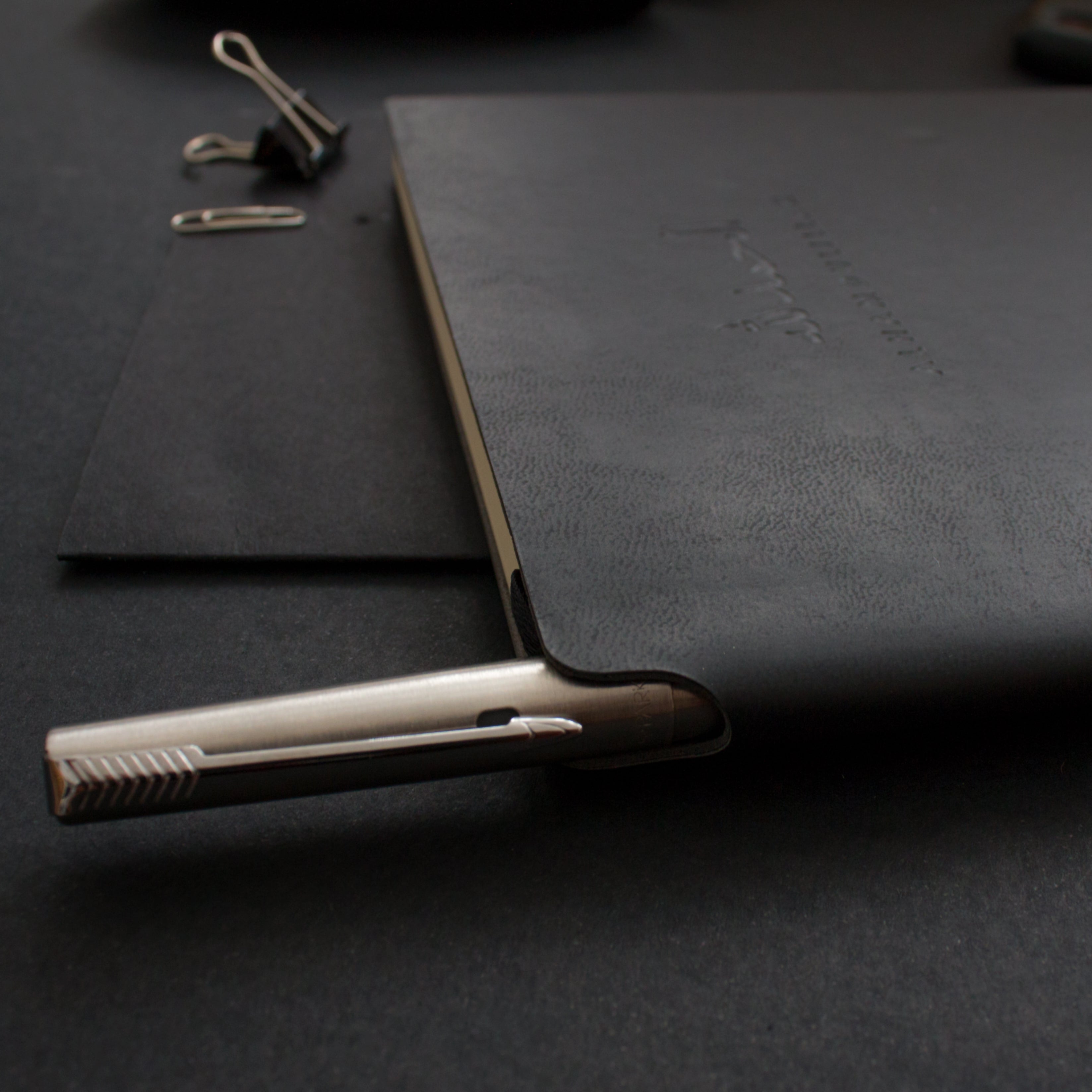 Sadaf Notebooks Rabbi Zidni Ilma Embossed Navy A5 Notebook with personalisation – Safar ...