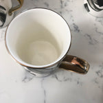 Load image into Gallery viewer, SECONDS Calligraphy Mug with gold handle and rim by Safar London
