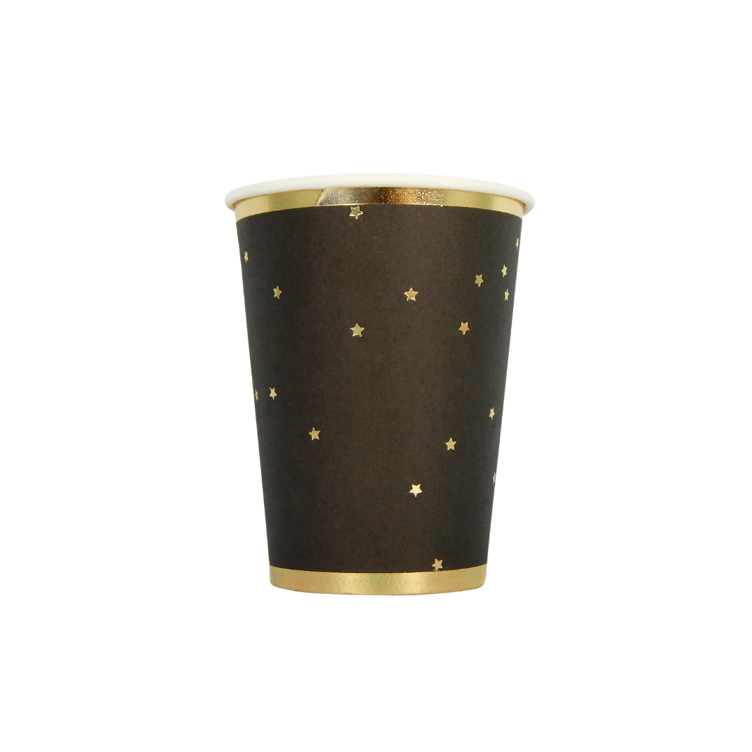 Stardust Black and Gold cups 10 pack