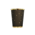 Load image into Gallery viewer, Stardust Black and Gold cups 10 pack
