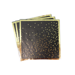 Load image into Gallery viewer, Stardust Black and Gold napkins 20 pack
