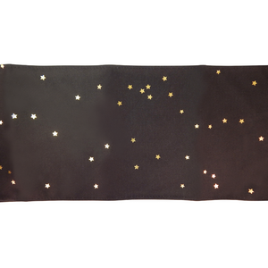 Table Runner Black with Gold Stars