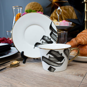 Tea Cup and Saucer Arabic Calligraphy design in Giftbox