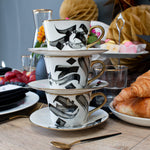 Load image into Gallery viewer, Tea Cup and Saucer Arabic Calligraphy design in Giftbox
