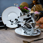 Load image into Gallery viewer, Tea Cup and Saucer Arabic Calligraphy design in Giftbox
