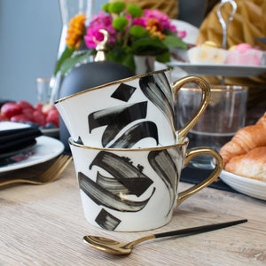 Tea Cup and Saucer Arabic Calligraphy design in Giftbox