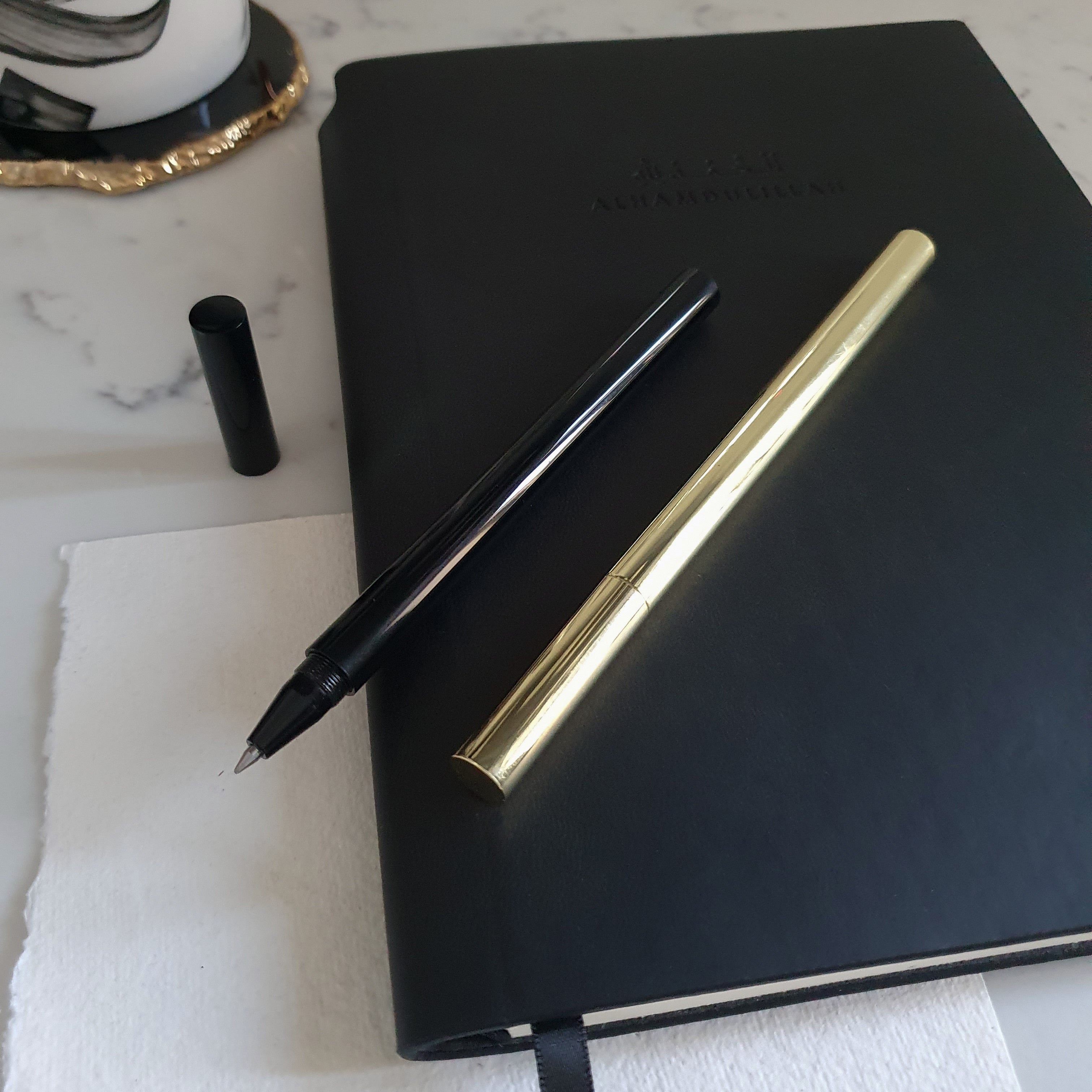 Minimalist luxury round metal ballpoint pens