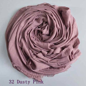 Soft Cotton Silk Hijab - Luxurious and Comfortable Blend, Available in 8 Colors